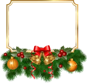 Festive Christmas Border Design PNG image