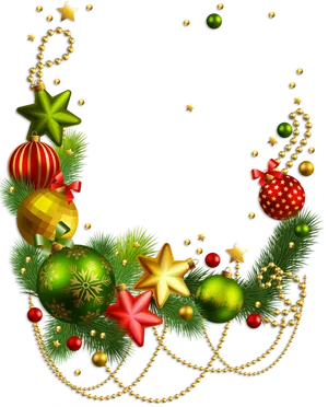 Festive Christmas Border Design PNG image