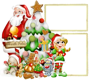 Festive Christmas Celebration Clipart PNG image