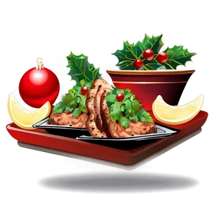 Festive Christmas Eve Dinner PNG Prn