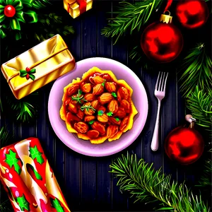 Festive Christmas Eve Dinner PNG Vfl