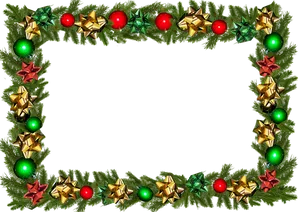 Festive Christmas Frame PNG