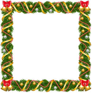 Festive Christmas Frame Border PNG image