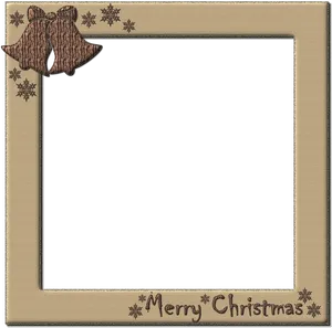 Festive Christmas Framewith Bow PNG image