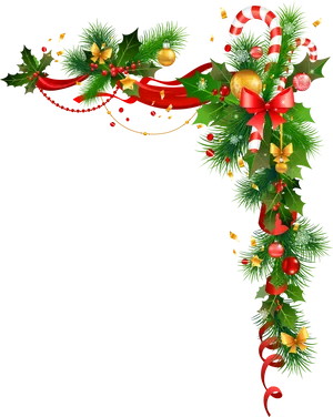 Festive Christmas Garland Decoration.png PNG image