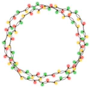Festive Christmas Lights Circle