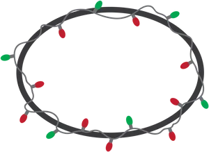 Festive Christmas Lights Graphic PNG image