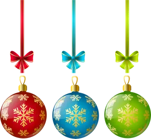 Festive Christmas Ornaments PNG image