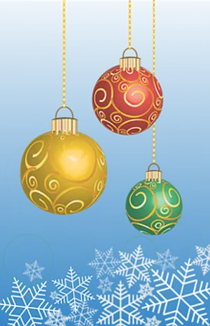 Festive Christmas Ornaments Hanging
