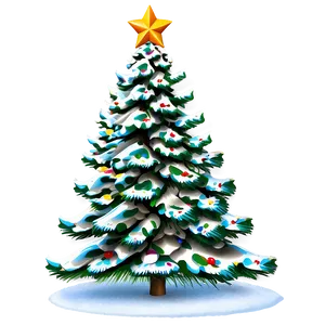 Festive Christmas Tree PNG 05212024