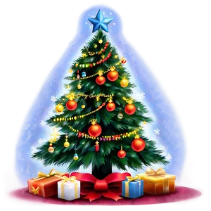 Festive Christmas Tree PNG Xpm PNG