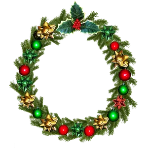 Festive Christmas Wreath Decoration.png PNG image