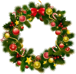 Festive Christmas Wreath Decoration.png PNG image