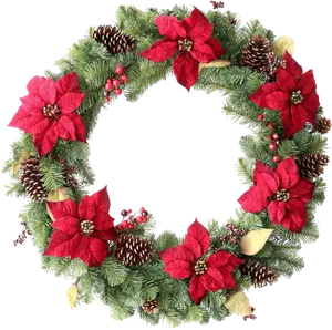 Festive Christmas Wreath PNG image