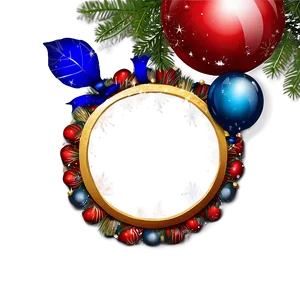 Festive Circle Frame PNG Fwg2 PNG