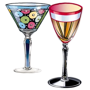 Festive Cocktail Glass PNG Yyg96 PNG