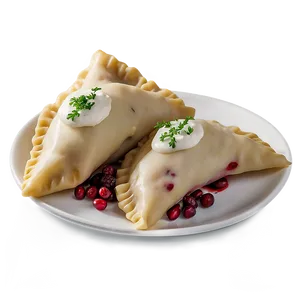 Festive Cranberry Pierogi PNG 06252024