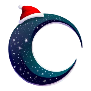 Festive Crescent Moon Decoration Png Iop PNG image