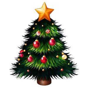 Festive Cute Christmas Tree Design Png Asa PNG image