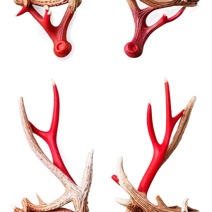 Festive Deer Antler Decoration PNG 06122024 PNG