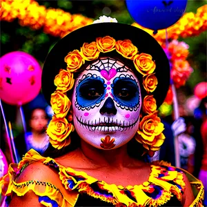 Festive Dia De Los Muertos Parade PNG Iwo15 PNG