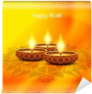 Festive Diwali Diya Decoration PNG image