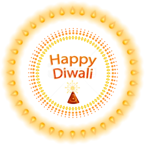 Festive Diwali Greeting Design PNG image