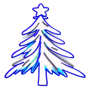 Festive Fir Tree Outline PNG 06132024 PNG