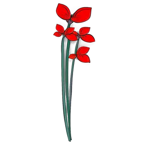 Festive Flower Stem PNG 22