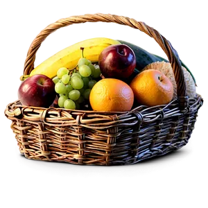 Festive Fruit Basket PNG Fxg26