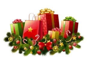 Festive Giftsand Decorations PNG