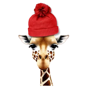Festive Giraffe With Hat PNG Uww PNG