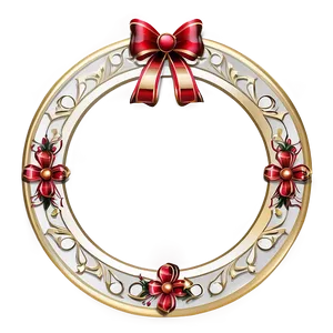 Festive Gold Circle Frame Png 06262024 PNG image