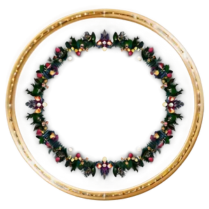 Festive Gold Circle Frame PNG Ius88 PNG