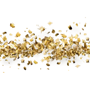 Festive Gold Confetti Png Kth25 PNG image
