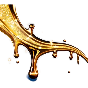 Festive Gold Glitter Drip PNG Wut PNG