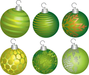 Festive Green Christmas Ornaments