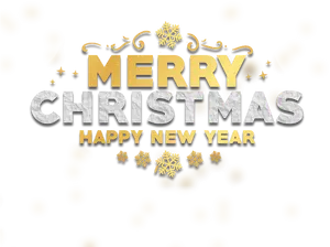 Festive Greetings Merry Christmas Happy New Year PNG image