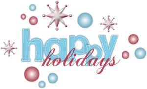 Festive_ Happy_ Holidays_ Graphic PNG image