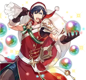 Festive Hero Celebration Art PNG