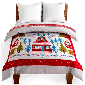 Festive Holiday Bedding Png 16 PNG image