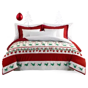 Festive Holiday Bedding Png 2 PNG image