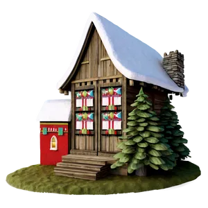 Festive Holiday Cottage Png 97 PNG image