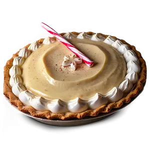 Festive Holiday Eggnog Pie PNG Cuf PNG