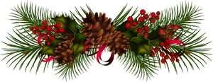 Festive Holiday Garland PNG image