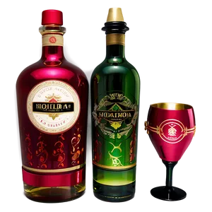 Festive Holiday Liquor Bottle PNG 60 PNG