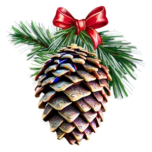 Festive Holiday Pinecone PNG Aor63 PNG