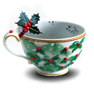 Festive Holiday Tea Cup PNG 82