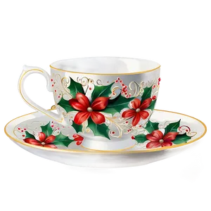 Festive Holiday Tea Cup PNG Kse