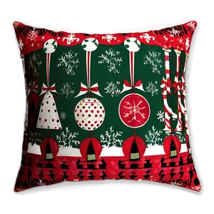 Festive Holiday Throw Pillow Png 2 PNG image